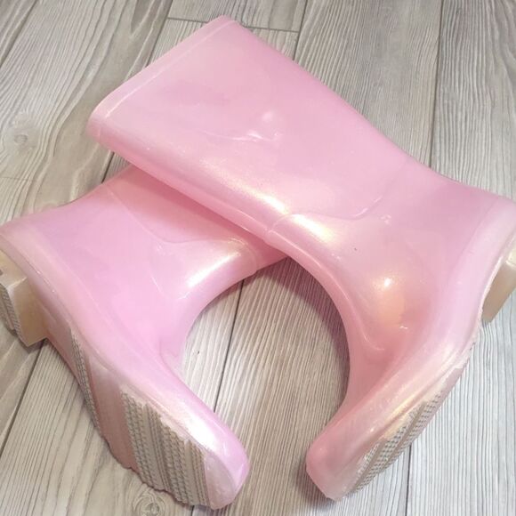 (69-3629)โ๐ฅ3/$20๐ฅ  Cat & Jack Pink Rain Boots Size 6 - Picture 5 of 11